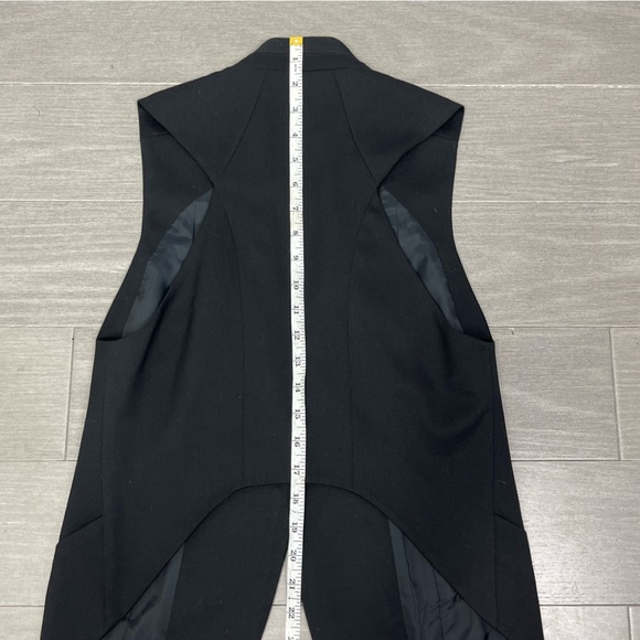 HELMUT LANG SMOKING WOOL BLEND VEST HIGH LOW SLEEVELESS JACKET GILLET BLACK XS - Picture 16 of 16